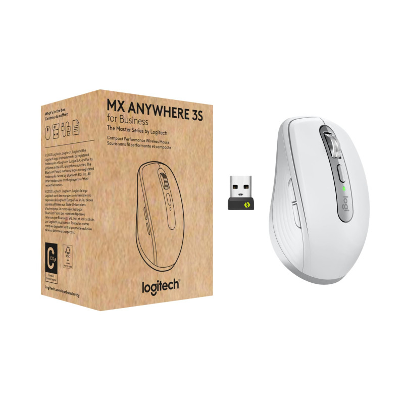 Logitech MX Anywhere 3S for Business, souris sans fil pour les professionnels - Windows/Mac//Linux, Bluetooth, clics discrets, L