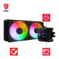 MSI MPG CORELIQUID D240 Watercooling CPU - Pompe avec ventilateur 60 mm, 2 x ventilateurs 120 mm ARGB, écran 2,4", tuyaux anti-É MSI MPG CORELIQUID D240 Watercooling CPU - Pompe avec ventilateur 60 mm, 2 x ventilateurs 120 mm ARGB, écran 2,4", tuyaux anti-É