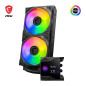 MSI MPG CORELIQUID D240 Watercooling CPU - Pompe avec ventilateur 60 mm, 2 x ventilateurs 120 mm ARGB, écran 2,4", tuyaux anti-É MSI MPG CORELIQUID D240 Watercooling CPU - Pompe avec ventilateur 60 mm, 2 x ventilateurs 120 mm ARGB, écran 2,4", tuyaux anti-É