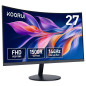 KOORUI Écran PC Incurvé - Dalle VA 27 Pouces, Résolution FHD (1920 x 1080), 1500R, 144Hz / 75Hz, 5ms, HDMI, VGA, Réglage de l’In KOORUI Écran PC Incurvé - Dalle VA 27 Pouces, Résolution FHD (1920 x 1080), 1500R, 144Hz / 75Hz, 5ms, HDMI, VGA, Réglage de l’In