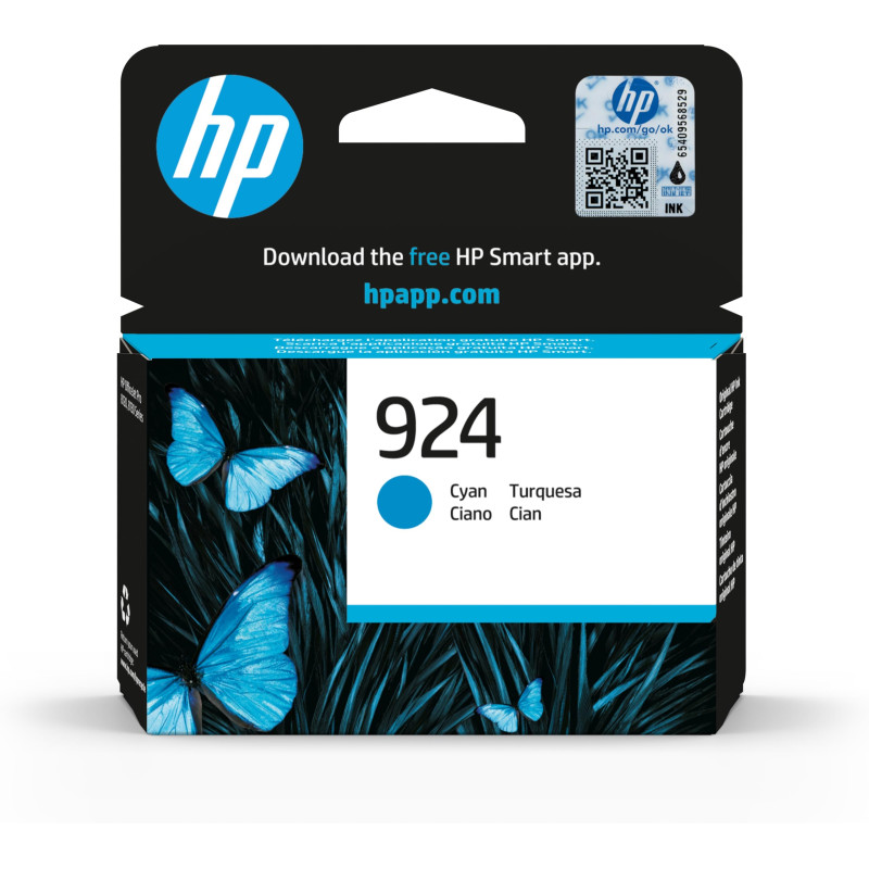 HP 924 Cartouche Encre Authentique Cyan HP 924 Cartouche Encre Authentique Cyan