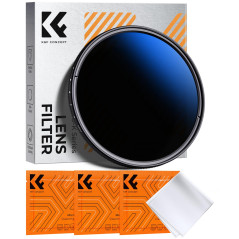 K&F CONCEPT Filtre ND Variable 67mm Densité Neutre ND2-ND400 avec Revêtement et 3 Chiffons de Nettoyage pour Objectif Appareil P