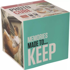 Canon Photo Cube Creative Pack, Blue - PG-560/CL-561 Ink with PP-201 Glossy Photo Paper 5x5 (40 Sheets) + Photo Frame - Compatib