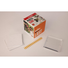 Canon Photo Cube Creative Pack, Orange - PP-201 Glossy II Photo Paper 5x5" (40 Sheets) + Photo Frame - Compatible with Canon PIX