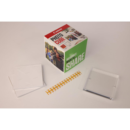 Canon Photo Cube Creative Pack, Green - PP-201 Glossy II Photo Paper 5x5" (40 Sheets) + Photo Frame - Compatible with Canon PIXM