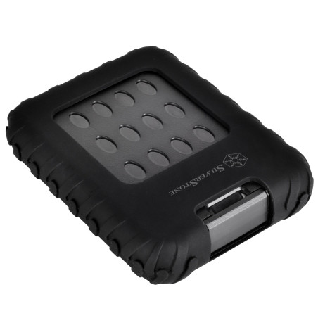 SilverStone SST-MMS01 - Boîtier disque dur externe USB 3.0 pour HDD ou SSD 2.5 pouces de 7mm ou 9.5mm, Qualité militaire certifi