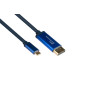 Good Connections® Smartflex Câble USB C vers DisplayPort 1.2 4K UHD @ 60 Hz Boîtier en aluminium Très flexible Bleu foncé 1,5 m Good Connections® Smartflex Câble USB C vers DisplayPort 1.2 4K UHD @ 60 Hz Boîtier en aluminium Très flexible Bleu foncé 1,5 m