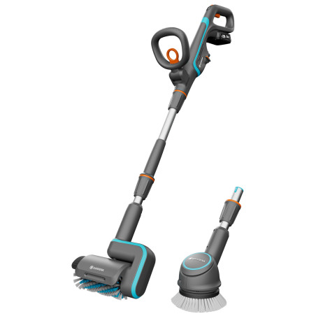 Gardena Nettoyeur multifonction sans fil AquaBrush Universal 04/18V PVA Ready-To-Use Set : nettoyeur sur batterie, batterie incl
