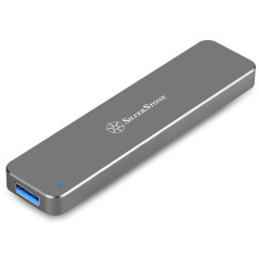 SilverStone SST-MS09C - USB 3.1 Gen. 2 externe boîtier disque dur pour M.2 SATA SSD, anthracite