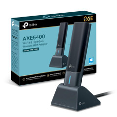 TP-Link Archer TXE70UH Clé USB Wi-FI 6E AXE5400 Tri-Bande, USB 3.0, Antennes Haut Gain, Ultra Faible Latence, WPA3, Compatible P