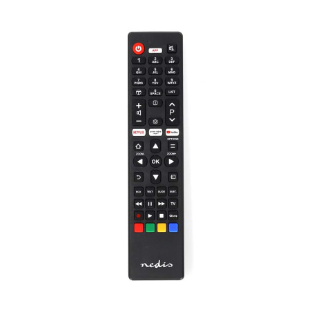 Télécommande de Rechange - Convient pour : TCL/Thomson - Fixe - 1 Bouton Netflix/Youtube - Infrarouge - Noir
