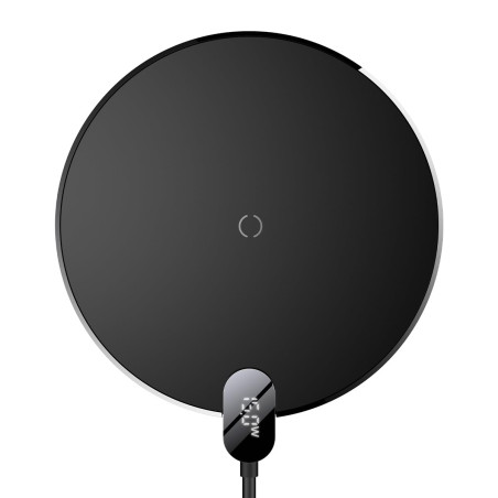 Inductive Wireless Charger Baseus Digital LED 15 W (Noir)