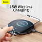Inductive Wireless Charger Baseus Digital LED 15 W (Noir) Inductive Wireless Charger Baseus Digital LED 15 W (Noir)