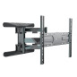 Gembird Support Mural TV Orientable et Inclinable pour Écrans 40–80 Pouces, Double Bras, Extensible, VESA Jusqu’à 600×400, Charg