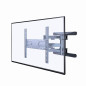 Gembird Support Mural TV Orientable et Inclinable pour Écrans 40–80 Pouces, Double Bras, Extensible, VESA Jusqu’à 600×400, Charg