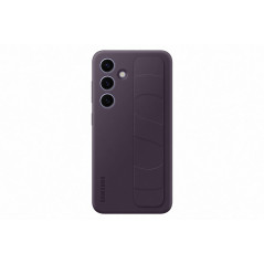 Coque en silicone avec lanière pour Samsung Galaxy S24 Violet Foncé