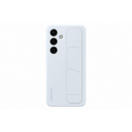 Coque en silicone avec lanière pour Samsung Galaxy S24 Bleu Polaire