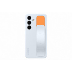 Coque en silicone avec lanière pour Samsung Galaxy S24 Bleu Polaire