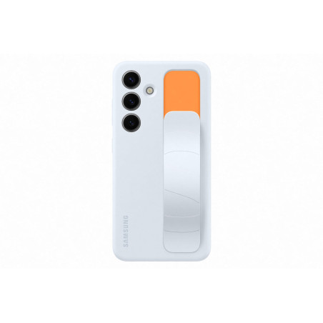 Coque en silicone avec lanière pour Samsung Galaxy S24 Bleu Polaire