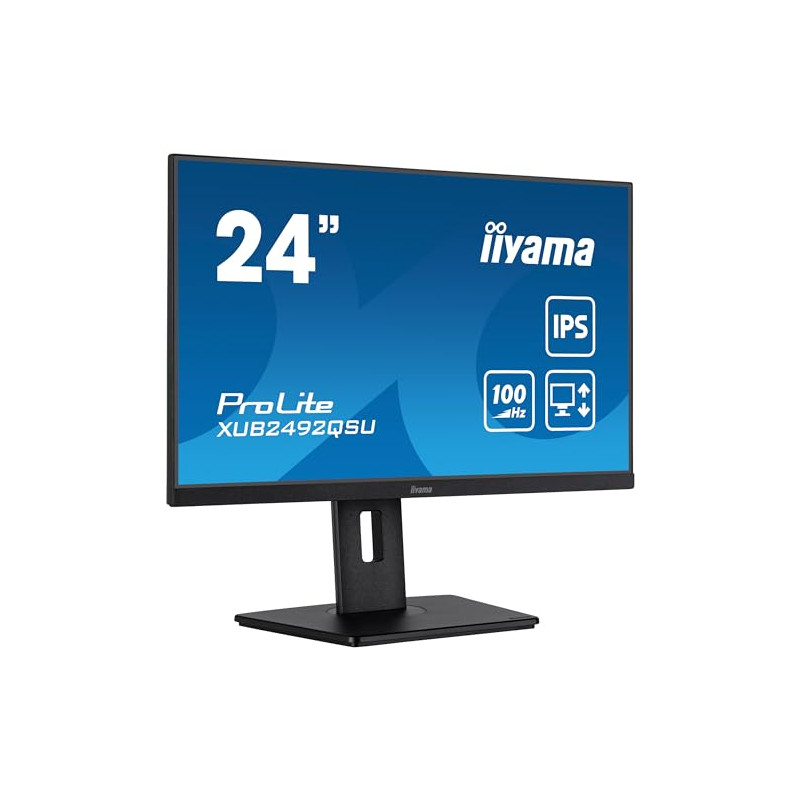 ECRAN IIYAMA XUB2492QSU 23,8 Prolite, IPS, 2560 x 1440 @100Hz, 0.5ms, 300cd, Haut-parleurs, HDMI/DP/USB-C/USB HUB (3x3.2), VESA, ECRAN IIYAMA XUB2492QSU 23,8 Prolite, IPS, 2560 x 1440 @100Hz, 0.5ms, 300cd, Haut-parleurs, HDMI/DP/USB-C/USB HUB (3x3.2), VESA,