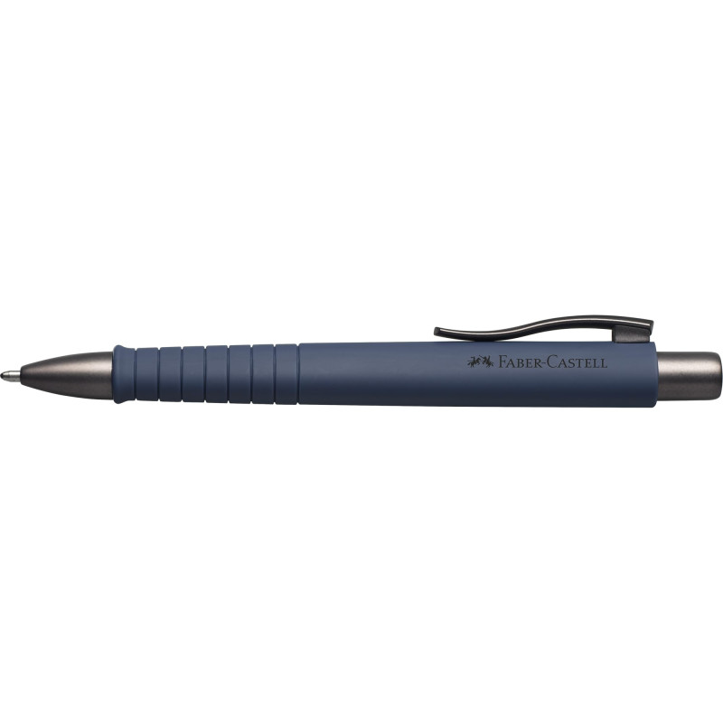 Faber-Castell 241189 - Stylo à bille Poly Ball, bleu marine urbain, 1 pièce, avec recharge remplaçable, indélébile