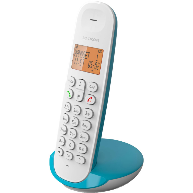 Téléphone Fixe sans Fil - LOGICOM - DECT ILOA 150 Solo - Turquoise - sans répondeur Téléphone Fixe sans Fil - LOGICOM - DECT ILOA 150 Solo - Turquoise - sans répondeur