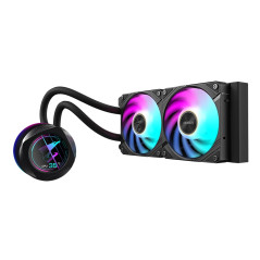 GIGABYTE AORUS WATERFORCE X II 240 Refroidisseur Liquide pour processeur AIO - 2X Ventilateurs ARGB de 120 mm, écran LCD en Coul