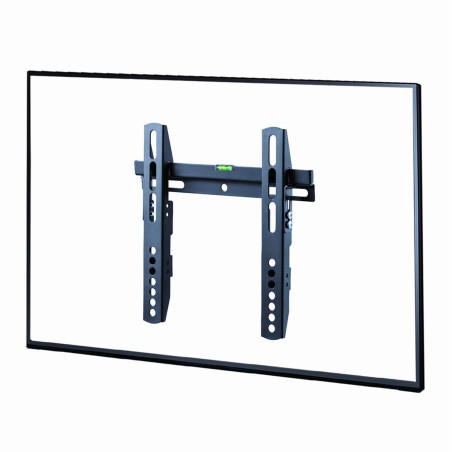 Gembird Support Mural Fixe pour TV 23–42 Pouces, Ultra-Fin 22 mm, Compatible VESA, Acier Robuste, Niveau à Bulle Intégré, Noir