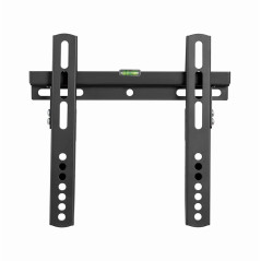 Gembird Support Mural Fixe pour TV 23–42 Pouces, Ultra-Fin 22 mm, Compatible VESA, Acier Robuste, Niveau à Bulle Intégré, Noir