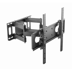 Gembird Full-Motion TV Wall Mount for 32''-55'' Screens, Double-Arm, Swivel and Tilt, VESA Compatible, Black - Enhance Your View