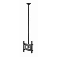 Gembird Support Plafond TV Plein Mouvement pour Écrans de 32'' à 70'', Hauteur Réglable et Pivot, Supporte jusqu'à 50 kg, Noir -