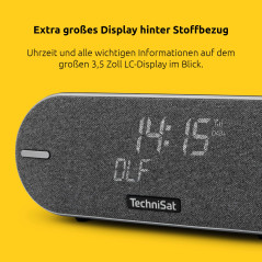 TechniSat DIGITRADIO BT 2 Haut-Parleur Bluetooth, Portable, de qualité supérieure, avec Radio numérique Dab+, FM, Horloge, minut