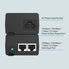 TP-Link TL-POE260S Adaptateur et injecteur PoE 2.5 Gigabit Ethernet