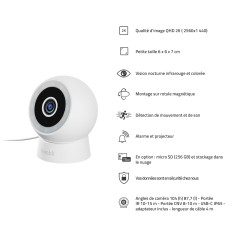 Hombli Compact Cam 2K – Caméra de Sécurité Intelligente pour Intérieur/Extérieur, Caméra CCTV Étanche 2K QHD, Objectif Grand Ang