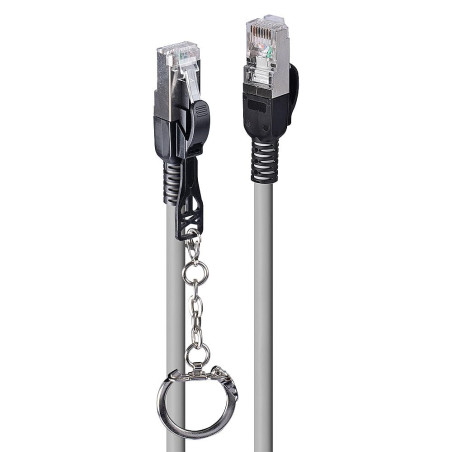 Câble réseau sécurisé Cat.6A S/FTP LSZH, Gris, 15m