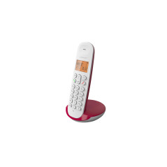 Téléphone Fixe sans Fil - LOGICOM - DECT ILOA 150 Solo - Framboise - sans répondeur
