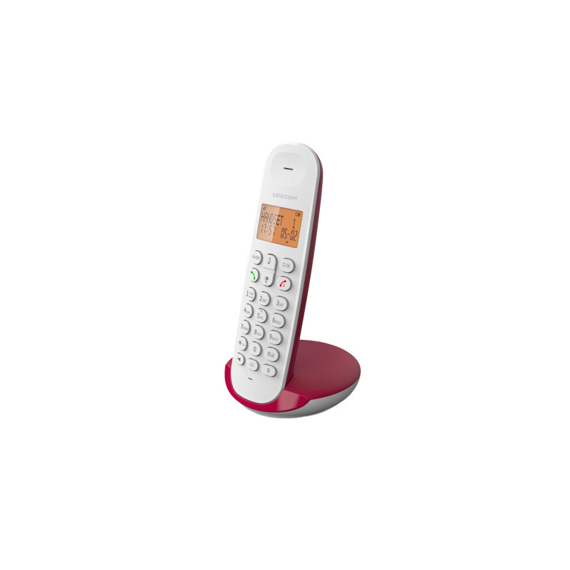 Téléphone Fixe sans Fil - LOGICOM - DECT ILOA 150 Solo - Framboise - sans répondeur Téléphone Fixe sans Fil - LOGICOM - DECT ILOA 150 Solo - Framboise - sans répondeur
