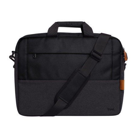 Trust Lisboa Sacoche Homme pour Ordinateur Portable 16 Pouces, Sac Bandoulière avec Sangle pour Chariot, Plastique Recyclé, Hous