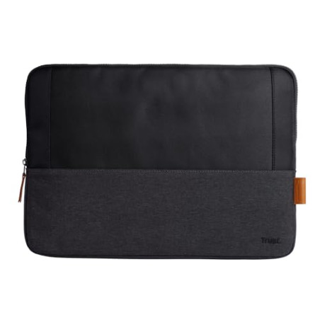 Trust Lisboa Housse Ordinateur Portable 16 Pouces, Pochette en Plastique Recyclé, Sacoche Voyage PC Homme Femme Collège Loisir A