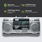 Muse M-380GBS Boombox Cassettes rétro avec Lecteur CD, AUX et Bluetooth, Compatible Smartphone, enregistreur Cassette, Design Vi Muse M-380GBS Boombox Cassettes rétro avec Lecteur CD, AUX et Bluetooth, Compatible Smartphone, enregistreur Cassette, Design Vi