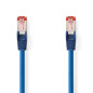 NEDIS Câble réseau catégorie 6 - Fiche RJ45 - Connecteur RJ45 - S/FTP - 10 m - Rond - LSZH - Bleu - Étiquette NEDIS Câble réseau catégorie 6 - Fiche RJ45 - Connecteur RJ45 - S/FTP - 10 m - Rond - LSZH - Bleu - Étiquette