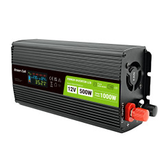 Green Cell Convertisseur de Tension LCD 500 W/1000 W 12 V à 230 V Convertisseur de Tension sinusoïdale Pure Convertisseur de Pui