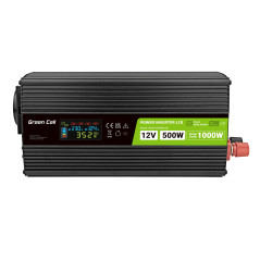Green Cell Convertisseur de Tension LCD 500 W/1000 W 12 V à 230 V Convertisseur de Tension sinusoïdale Pure Convertisseur de Pui
