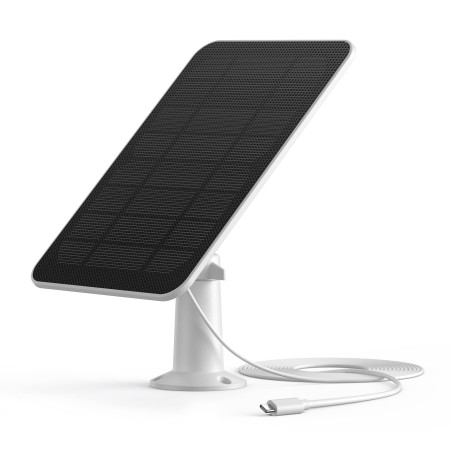 SwitchBot Panneau Solaire pour Caméra Extérieur, Panneau Solaire 5W pour Caméra de Sécurité Rechargeable, Réglable à 360°, Alime