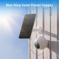 SwitchBot Panneau Solaire pour Caméra Extérieur, Panneau Solaire 5W pour Caméra de Sécurité Rechargeable, Réglable à 360°, Alime