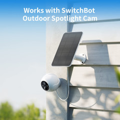 SwitchBot Panneau Solaire pour Caméra Extérieur, Panneau Solaire 5W pour Caméra de Sécurité Rechargeable, Réglable à 360°, Alime