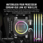 CORSAIR iCUE LINK XC7 RGB ELITE Waterblock pour Processeur - Chambre de Circulation du Flux Transparente - Compatible avec les s