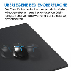 KTRIO Grand Tapis de Souris de Jeu, Tapis de Souris étendu avec Tissu Micro-tissé de qualité supérieure, Base antidérapante, Tap