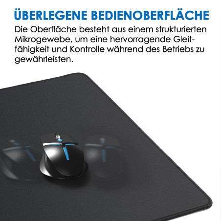 KTRIO Grand Tapis de Souris de Jeu, Tapis de Souris étendu avec Tissu Micro-tissé de qualité supérieure, Base antidérapante, Tap