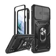 LeYi Coque pour Samsung Galaxy S21 5G avec Anneau Support, 360 Full Protection de la Caméra en PC Dur Anti-Chut Renforcée Armor